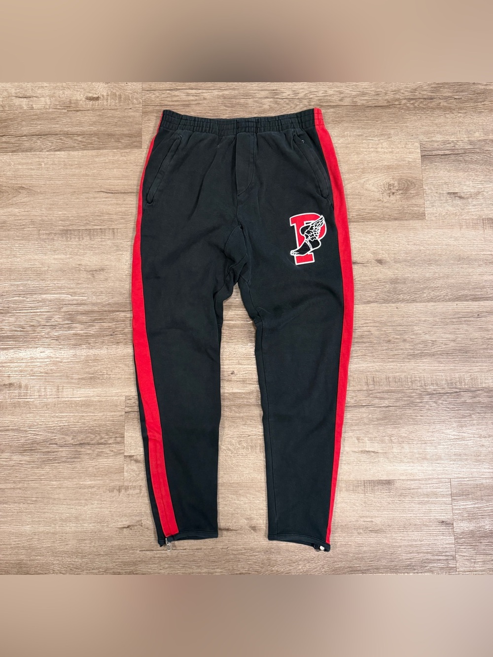 Polo Ralph Lauren P-Wing Stadium 1992 Joggers Sweatpants Track Pants Black Small